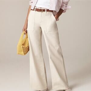 J Crew Camp Pocket Wide Leg Pants Womens 29 Flaw